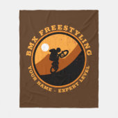 Voeg Naam toe Verandering ALLE Tekst BMX Freestyli Fleece Deken (Voorkant)