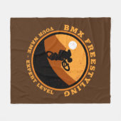 Voeg Naam toe Verandering ALLE Tekst BMX Freestyli Fleece Deken (Voorkant (Horizontaal))