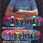 Voeg naam toe, verfdruppelgraffiti persoonlijk skateboard<br><div class="desc">Voeg Naam of een andere tekst toe,  Paint Drip Graffiti Skateboard,  - zie mijn winkel voor nog veel meer geweldige design.</div>