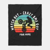 Voeg Naam toe Wijzig alle tekst Uitchecken Crazy B Fleece Deken (Voorkant)