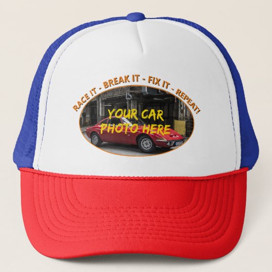 Voeg Naam toe, zijn Autofoto, Tekst, RACE IT - BRE Trucker Pet (Voorkant)