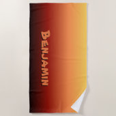 Voeg Naam toe, Zonnevaste Gradiënt van Kleuren Strandlaken (Voorkant)