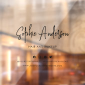 Voeg Naam Trendy Modern Script Social Media toe Raamsticker (Vel 2)