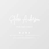 Voeg Naam Trendy Modern Script Social Media toe Raamsticker (Vel)