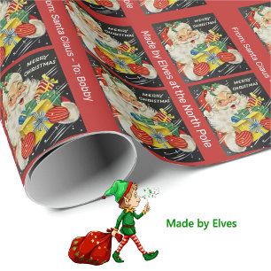 Voeg naam van kind toe Sinterklaas Kerstspecial Cadeaupapier