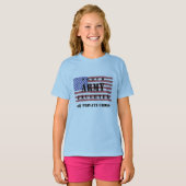 Voeg naam van ouder toe Trots leger dochter shirt (Voorkant volledig)