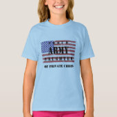 Voeg naam van ouder toe Trots leger dochter shirt (Voorkant)