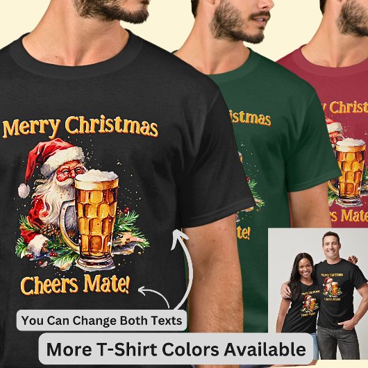 Voeg naam Verander tekst, Vrolijk Kerstfeest Cheer T-shirt