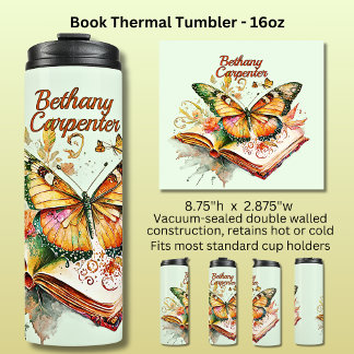 Voeg Naam Vlinder & Boek toe, Thermosbeker