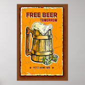 Voeg naambalk toe - morgen gratis bier poster (Voorkant)