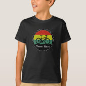 Voeg naambicycle Bike toe aan  regenboog T-shirt (Voorkant)