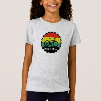 Voeg naambicycle Bike toe aan regenboog T- T-shirt