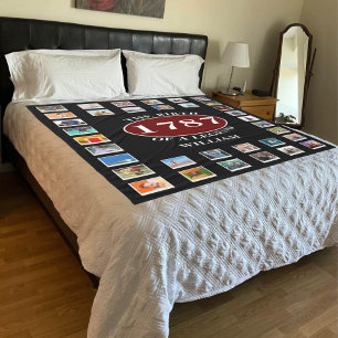 Voeg naamjaar en foto's van de verjaardag toe fleece deken