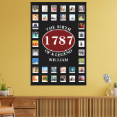 Voeg naamjaar en foto's vanaf geboorte canvas afdr (Insitu (Woonkamer))