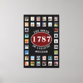 Voeg naamjaar en foto's vanaf geboorte canvas afdr (Voorkant)