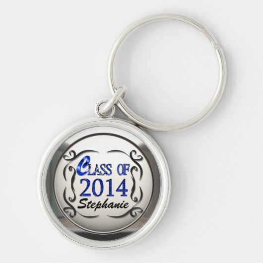 Voeg naamklasse 2014 toe in de Sleutelhanger Blauw (Voorkant)