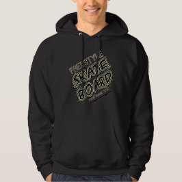Voeg naamstijl Stadtekst Freestyle Schaats Board t Hoodie