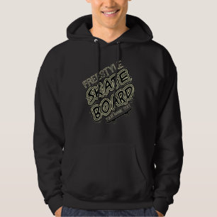 Voeg naamstijl Stadtekst Freestyle Schaats Board t Hoodie