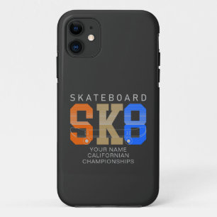 Voeg naamsverandering Text SK8 Skateboard kampioen Case-Mate iPhone Case