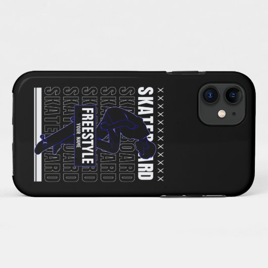 Voeg naamswijziging Freestyle Skateboard Rider toe Case-Mate iPhone Case (Achterkant (horizontaal))