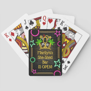 Voeg naamswijziging Tekst voor zelfgemaakte streep Pokerkaarten