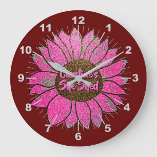 Voeg naamswijziging toe Ze heeft roze zonnebloem g Grote Klok