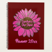 Voeg naamswijziging toe Ze heeft roze zonnebloem g Planner (Voorkant)