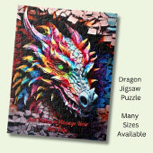 Voeg naamtekst, 3D Rainbow Dragon gebarsten muur t Legpuzzel