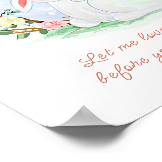 Voeg naamtekst toe, 2 Bunny Rabbits & Bluebird Nur Poster (Hoek)