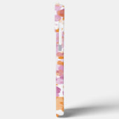 Voeg Naamtekst toe aan Oranje Paarse Abstracte Spa Case-Mate iPhone Case (Achterkant / Links)