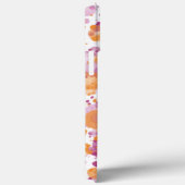 Voeg Naamtekst toe aan Oranje Paarse Abstracte Spa Case-Mate iPhone Case (Achterkant / Rechts)