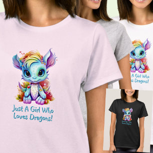 Voeg naamtekst toe - gewoon een meisje dat van dra t-shirt