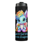 Voeg naamtekst toe - gewoon een meisje dat van dra thermosbeker (Voorkant)