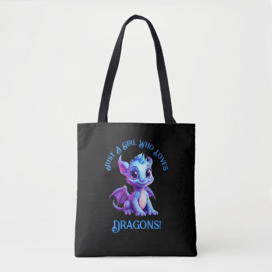 Voeg naamtekst toe - gewoon een meisje dat van dra tote bag (Voorkant)
