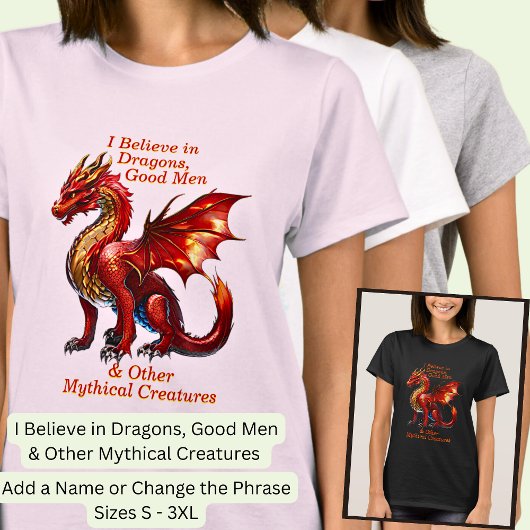 Voeg naamtekst toe, ik geloof dat Dragons goede my T-shirt