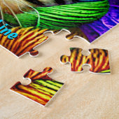 Voeg naamtekst toe, Kittens die Helder Kleurengare Legpuzzel (Zijkant)