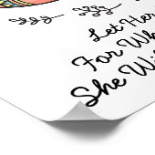 Voeg naamtekst toe, Sleeping Woodland Baby Fox Nur Poster (Hoek)