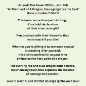 Voeg naamtekst, wervelende rode blauwe draak toe t-shirt