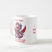 Voeg Namen Quote, Red Dragon Valentijnsdag Koffiemok (Voorkant links)