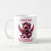 Voeg Namen Quote, Red Dragon Valentijnsdag Koffiemok (Links)
