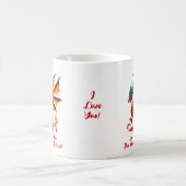 Voeg Namen Quote, Red Fire Dragon Valentijnsdag Koffiemok (Center)