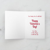 Voeg namen toe, Dragon Valentijnsdag Kaart Red Hea (Binnen)