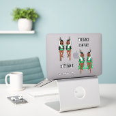 Voeg namen toe Majorette / Dancer Stickers Green S (Laptop op bureau)