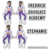 Voeg namen toe Majorette / Dancer Stickers Paarse  (Voorkant)