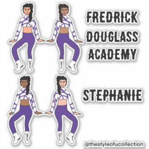 Voeg namen toe Majorette / Dancer Stickers Paarse 