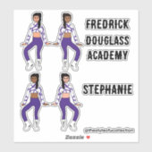 Voeg namen toe Majorette / Dancer Stickers Paarse (Vel)