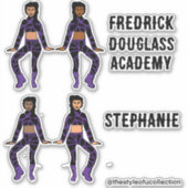 Voeg namen toe Majorette / Dancer Stickers Paarse (Voorkant)