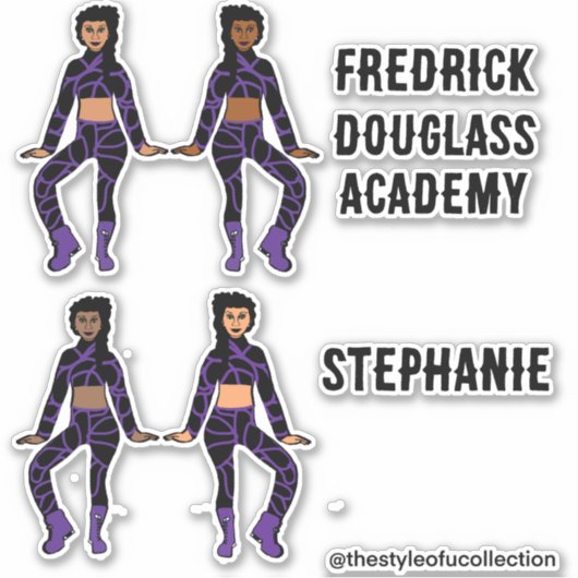 Voeg namen toe Majorette / Dancer Stickers Paarse  (Voorkant)