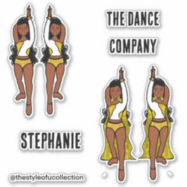 Voeg namen toe Majorette / Dancer Stickers Red Spa