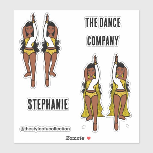 Voeg namen toe Majorette / Dancer Stickers Red Spa (Vel)